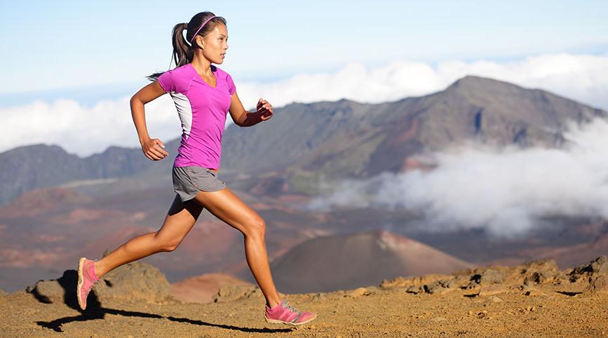 Young lady running